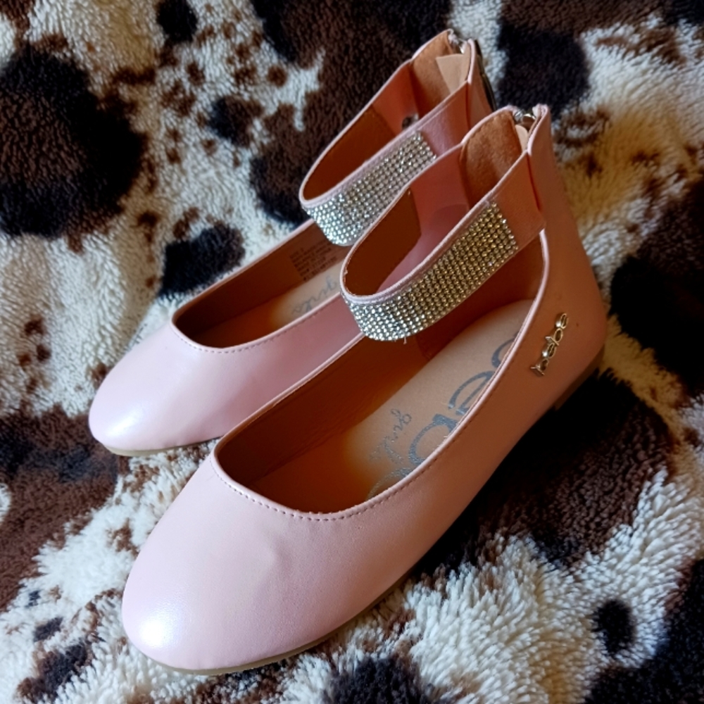 bebe Kids Diamond Inspired Accented Ankle Strap Dress Shoes